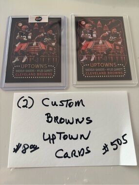 Cleveland Browns Uptowns Custom Trading Card - Brown & Orange